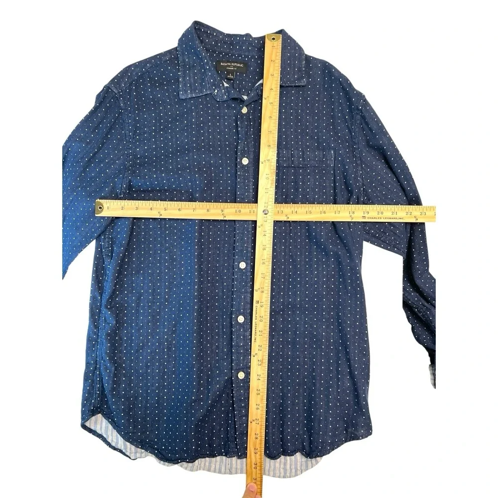 Men's Banana Republic Standard Fit Long Sleeve Button‎ Down Size L Maroon
